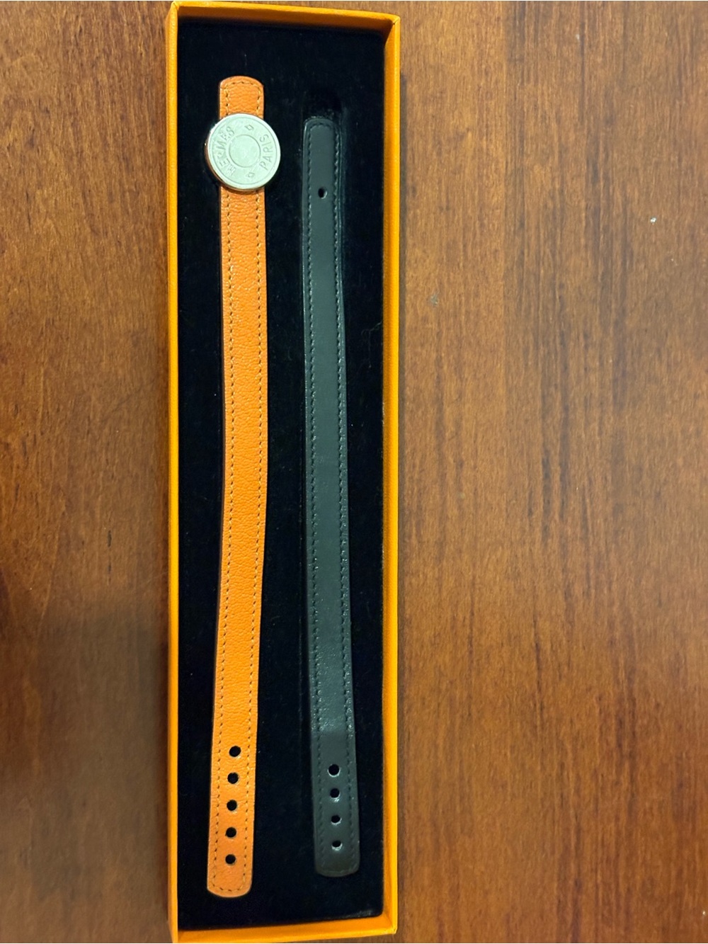 Hermès Clou de Selle Leather Bracelet Set 2005